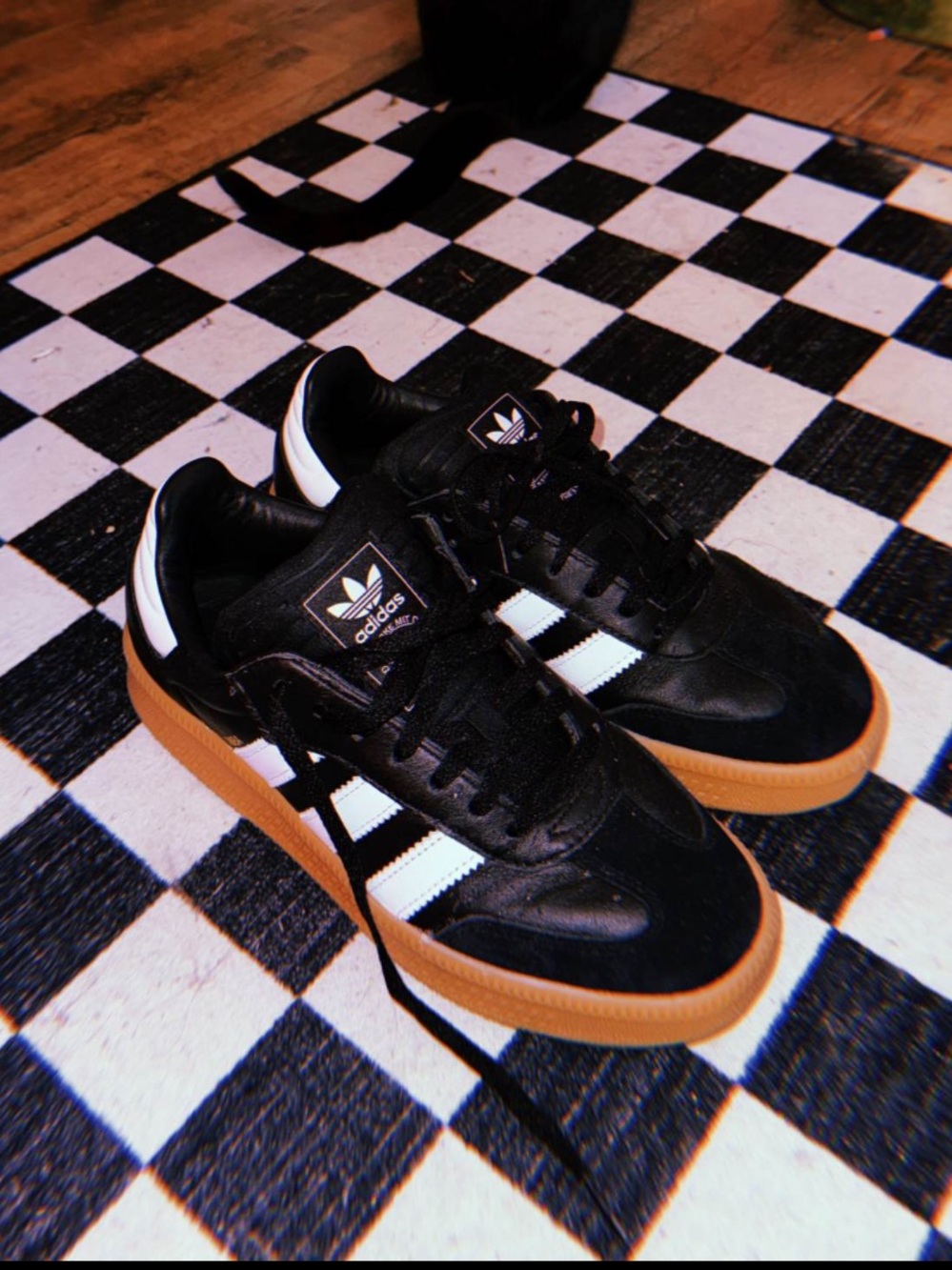 adidas Samba Inspired Sneakers — Black & Gum